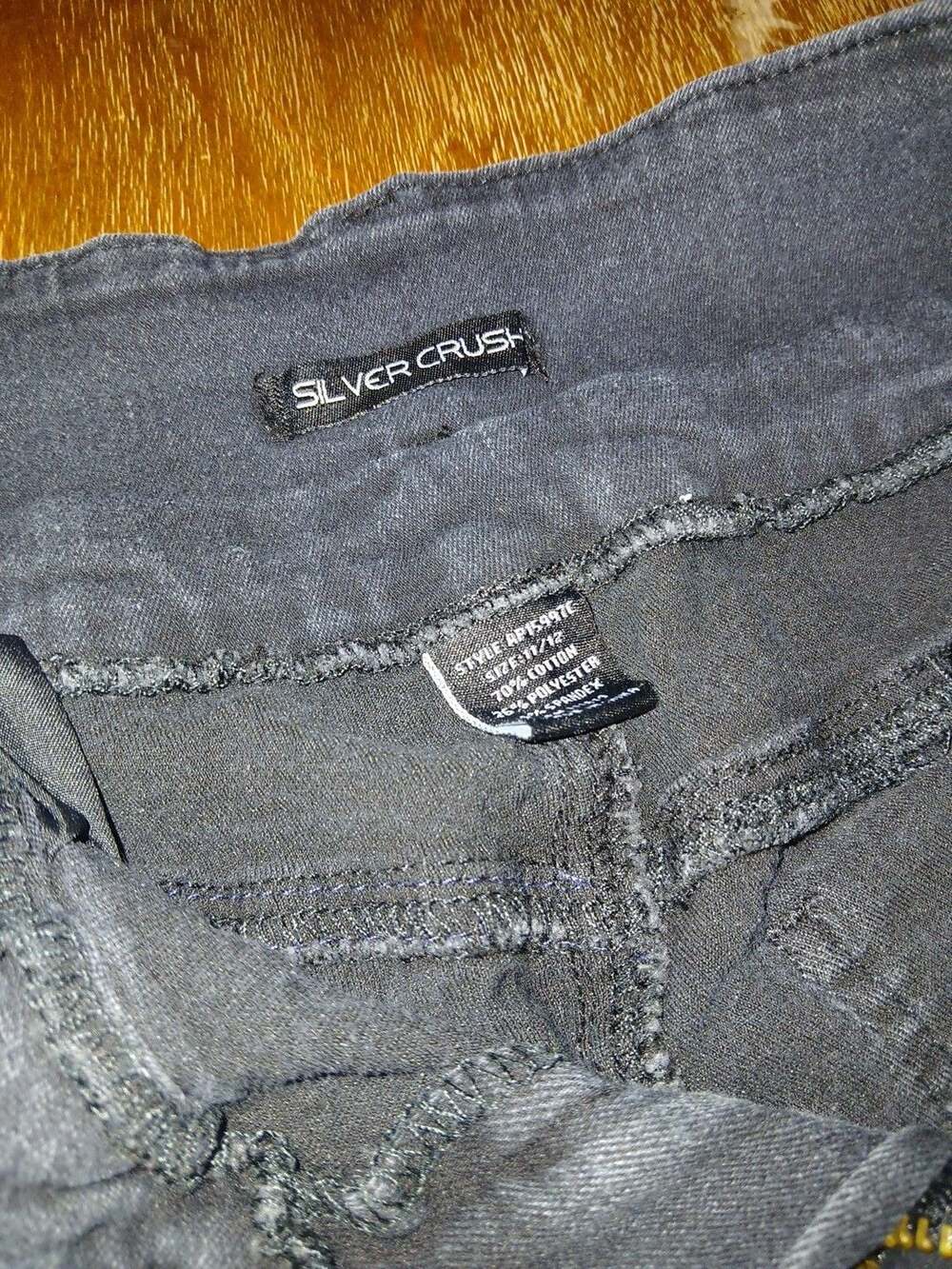Silver Crush Jeans Size 11/12 Black High Rise Denim Pants AP15997C